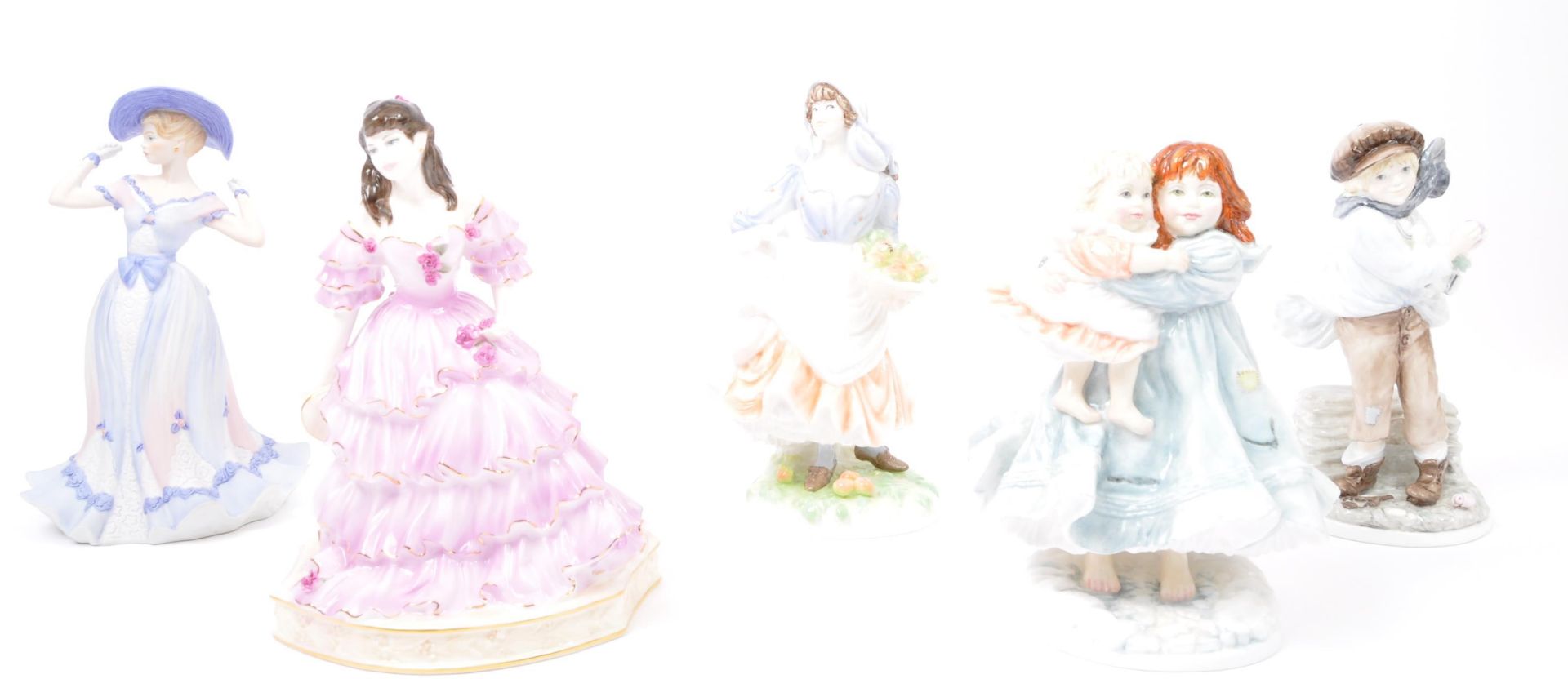 ROYAL WORCESTER & COALPORT VINTAGE LADY FIGURINES