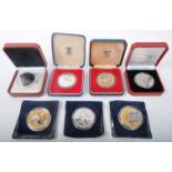 ASSORTMENT OF UK COMEMORATIVE SILVER COINS