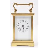 20TH CENTURY BRASS CASED CARRIAGE CLOCK