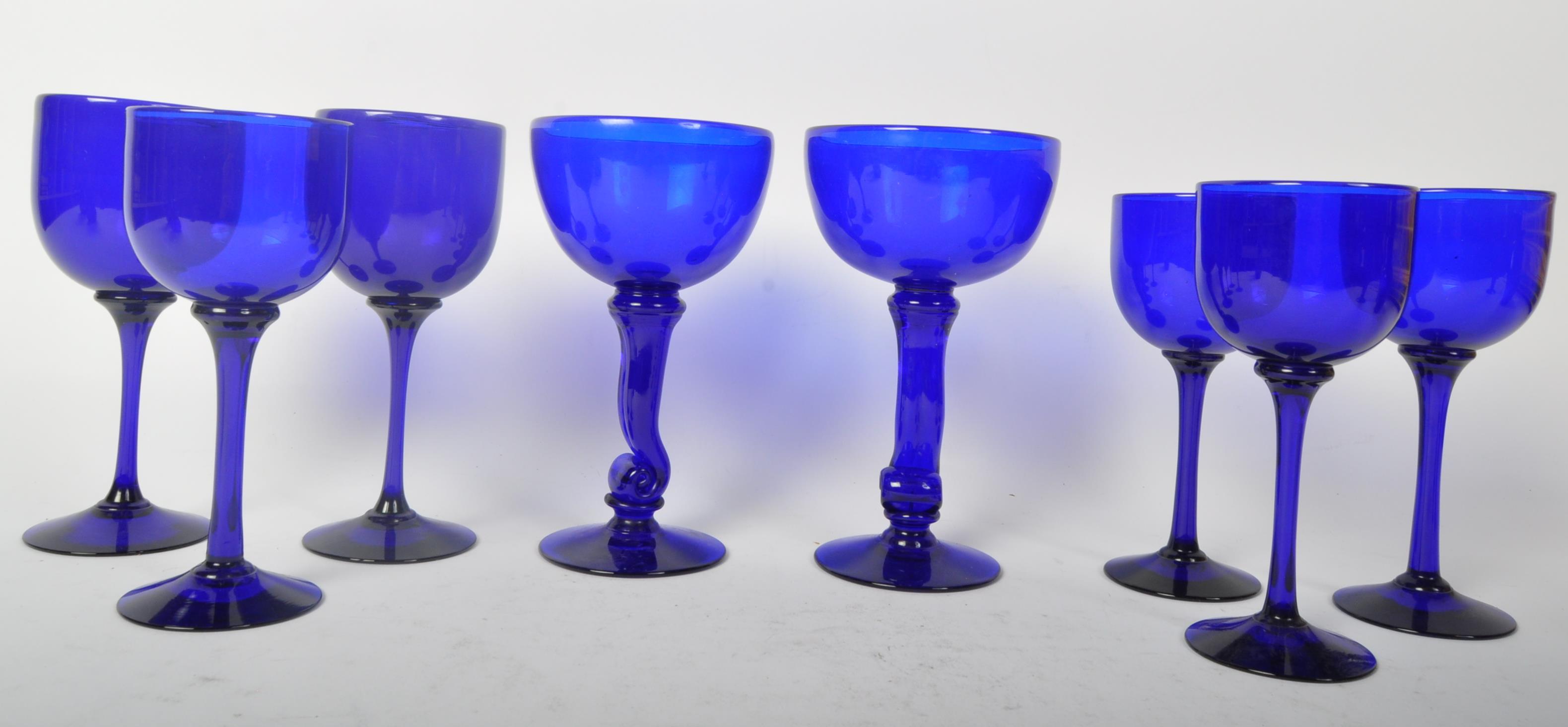 BRISTOL BLUE - GLASSWARE - VINTAGE 20TH CENTURY - Image 4 of 6