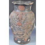 19TH CENTURY JAPANESE TERRACOTTA VASE