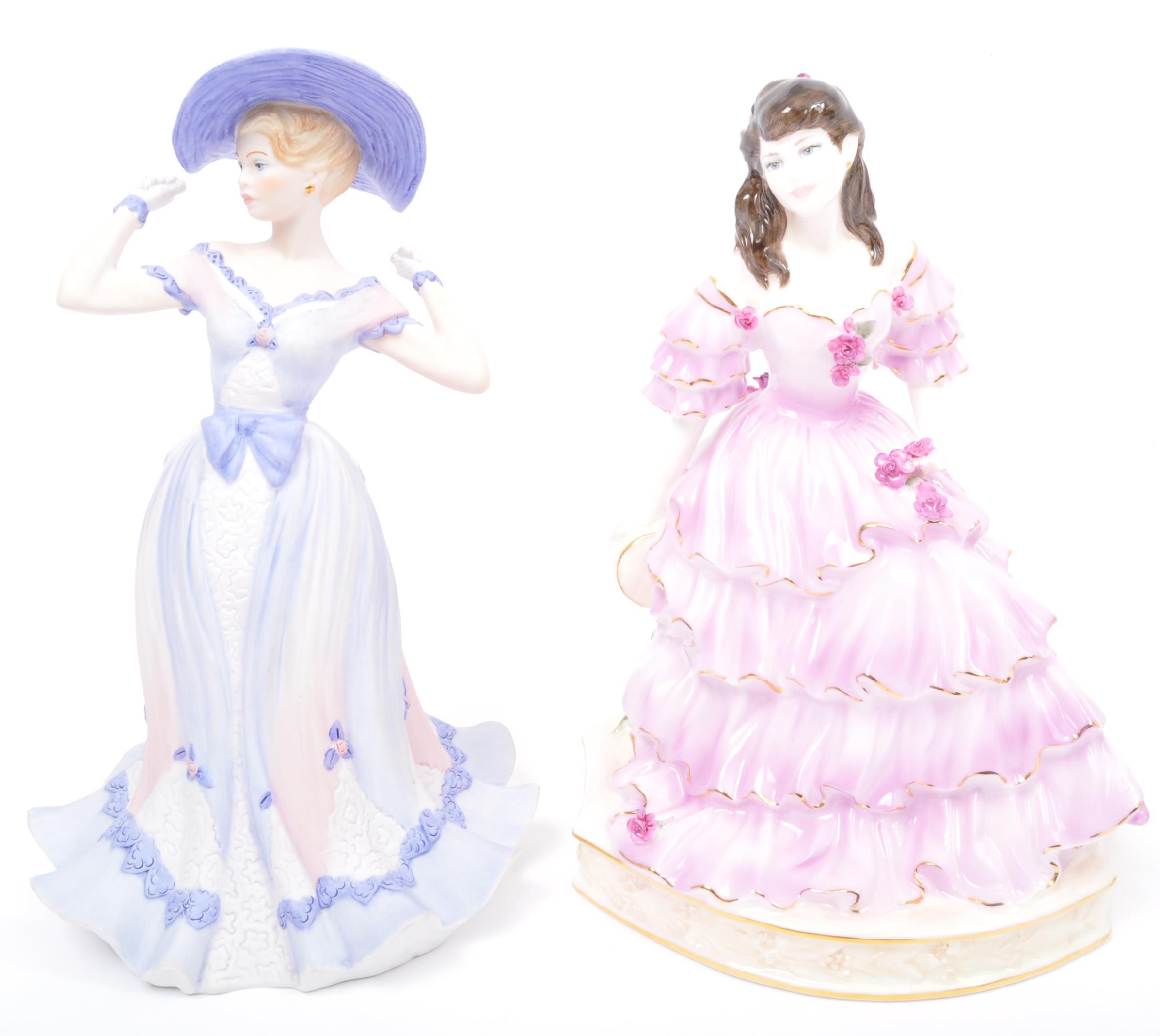 ROYAL WORCESTER & COALPORT VINTAGE LADY FIGURINES - Image 2 of 5