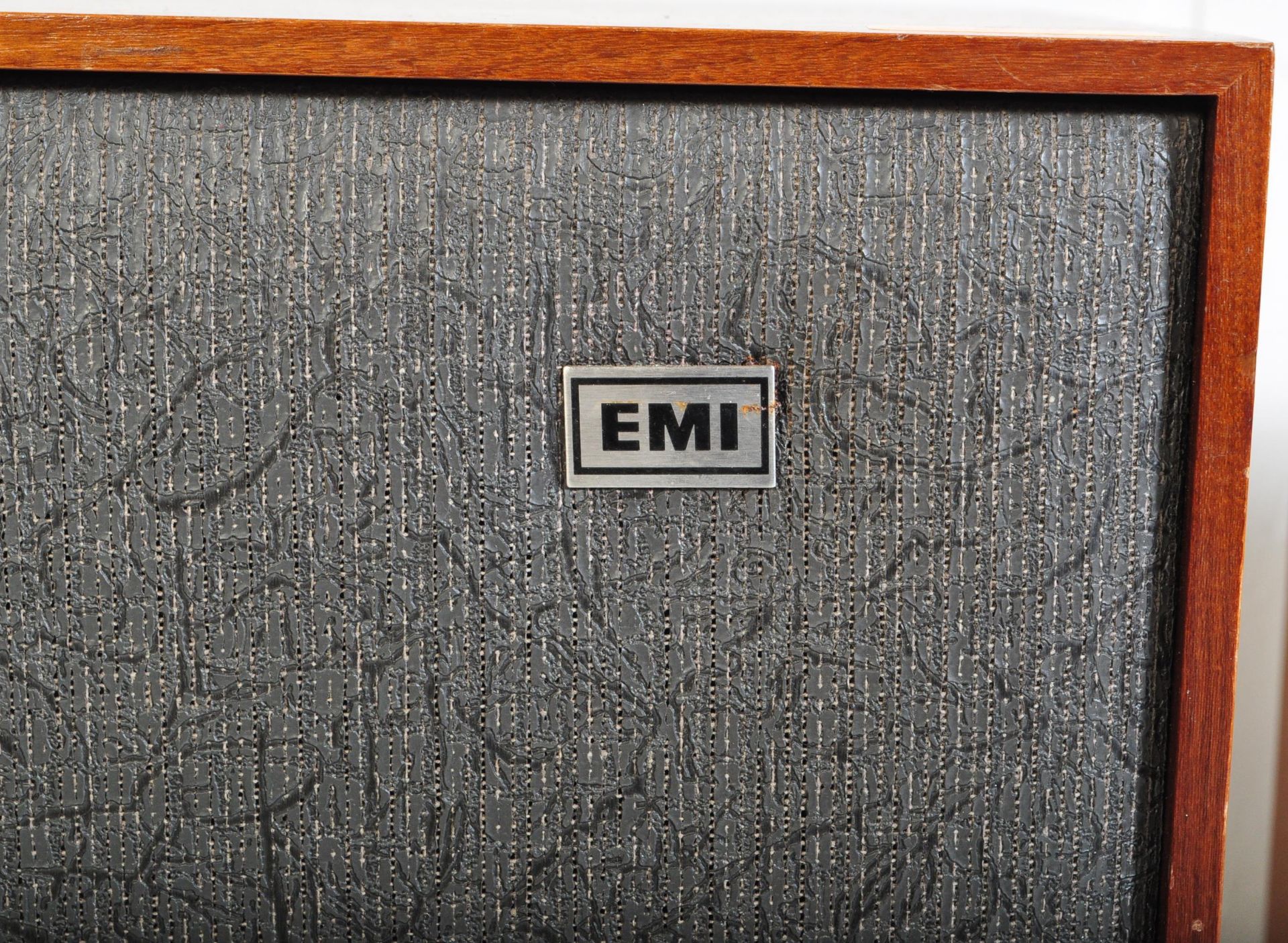 PAIR OF MID CENTURY RETRO LARGE EMI TEAK CASED SPEAKERS - Image 4 of 5