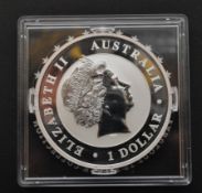 AUSTRALIA. 1OZ 999 SILVER $1 DOLLAR KOOKABURRA COIN