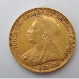 VICTORIAN 1894 22CT GOLD FULL SOVEREIGN COIN