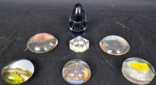 VINTAGE COLLECTION OF GLASS PAPERWEIGHTS
