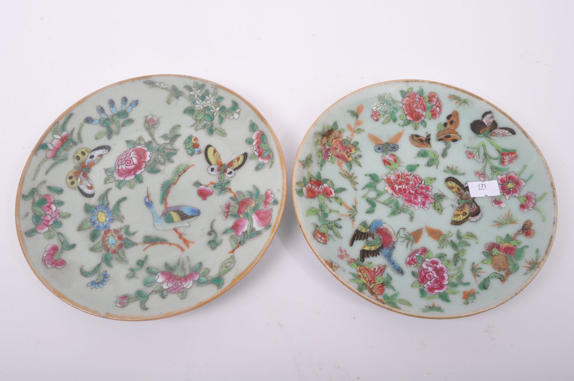 TWO 19TH CENTURY CHINESE MEJI PLATES