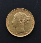 1881 QUEEN VICTORIA 22CT GOLD SOVEREIGN COIN