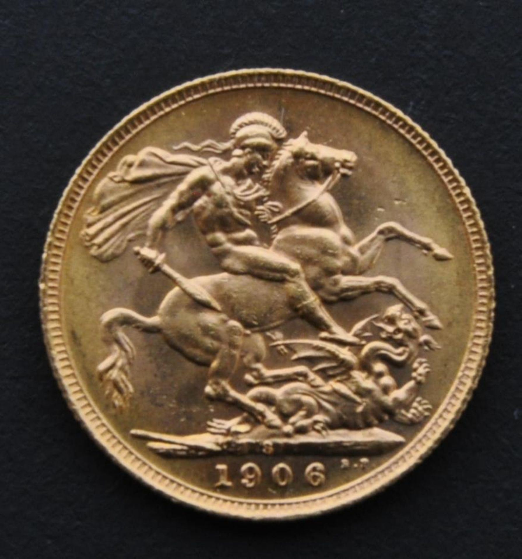 1906 KING EDWARD VII 22CT GOLD SOVEREIGN COIN - Image 2 of 2