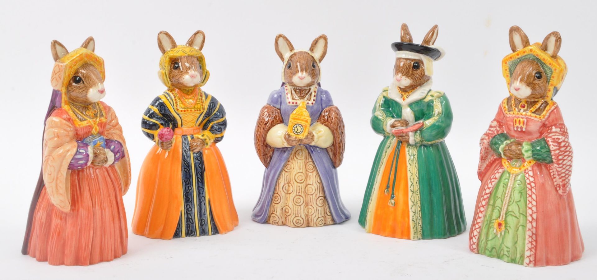 ROYAL DOULTON BUNNYKINS BOXED FIGURES - HENRY VIII WIVES