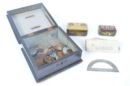 VICTORIAN COROMANDEL MONEY / STAMP BOX
