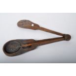 20TH CENTURY CARVED WOOD PORTABLE WEIGHING SCALES