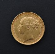 1885 QUEEN VICTORIAN 22CT GOLD SOVEREIGN COIN