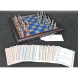 20TH CENTURY 'THE WATERLOO BATTLE CHESS SET' WITH BOARD