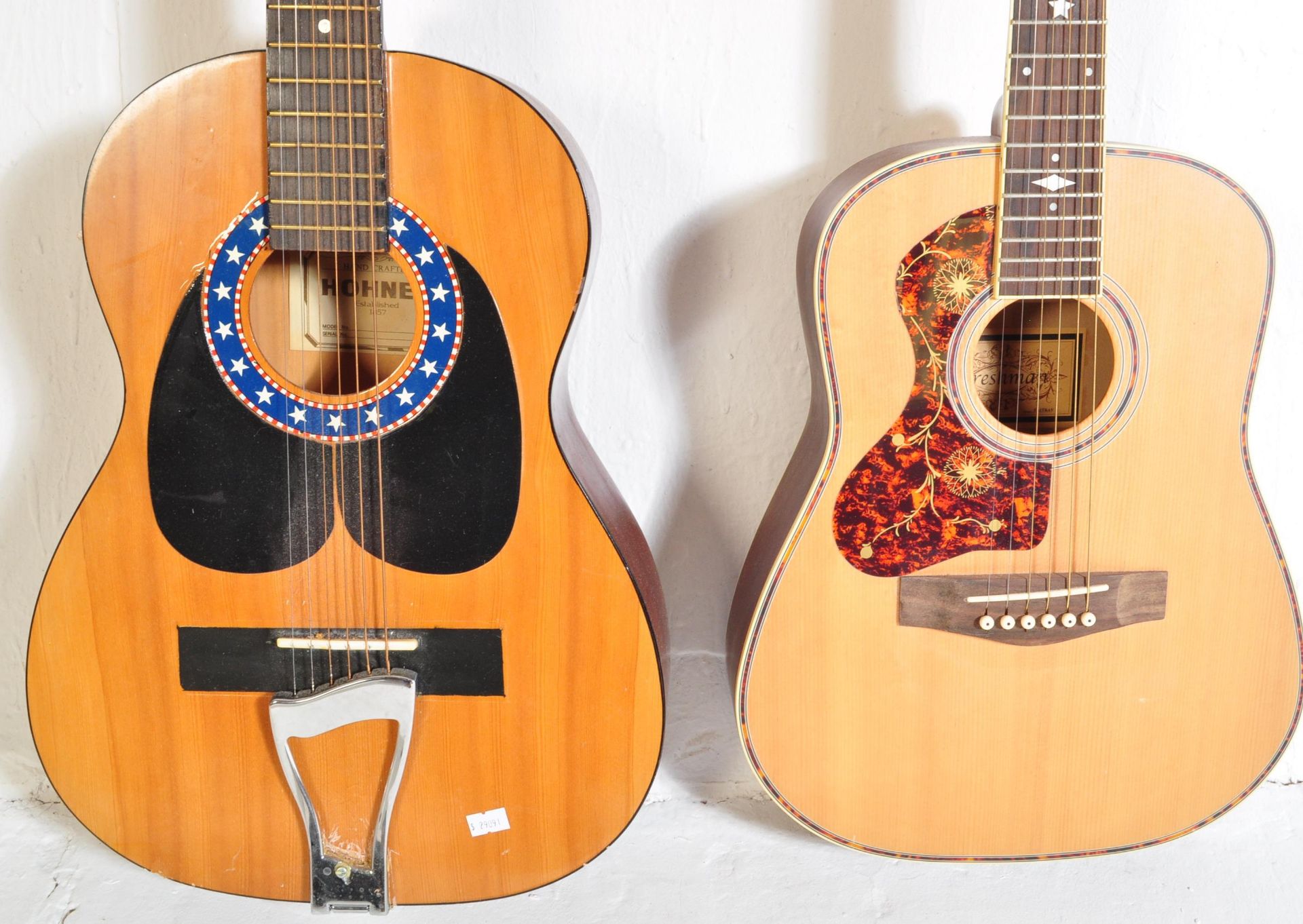 TWO RETRO VINTAGE ACOUSTIC GUITARS - Image 3 of 6