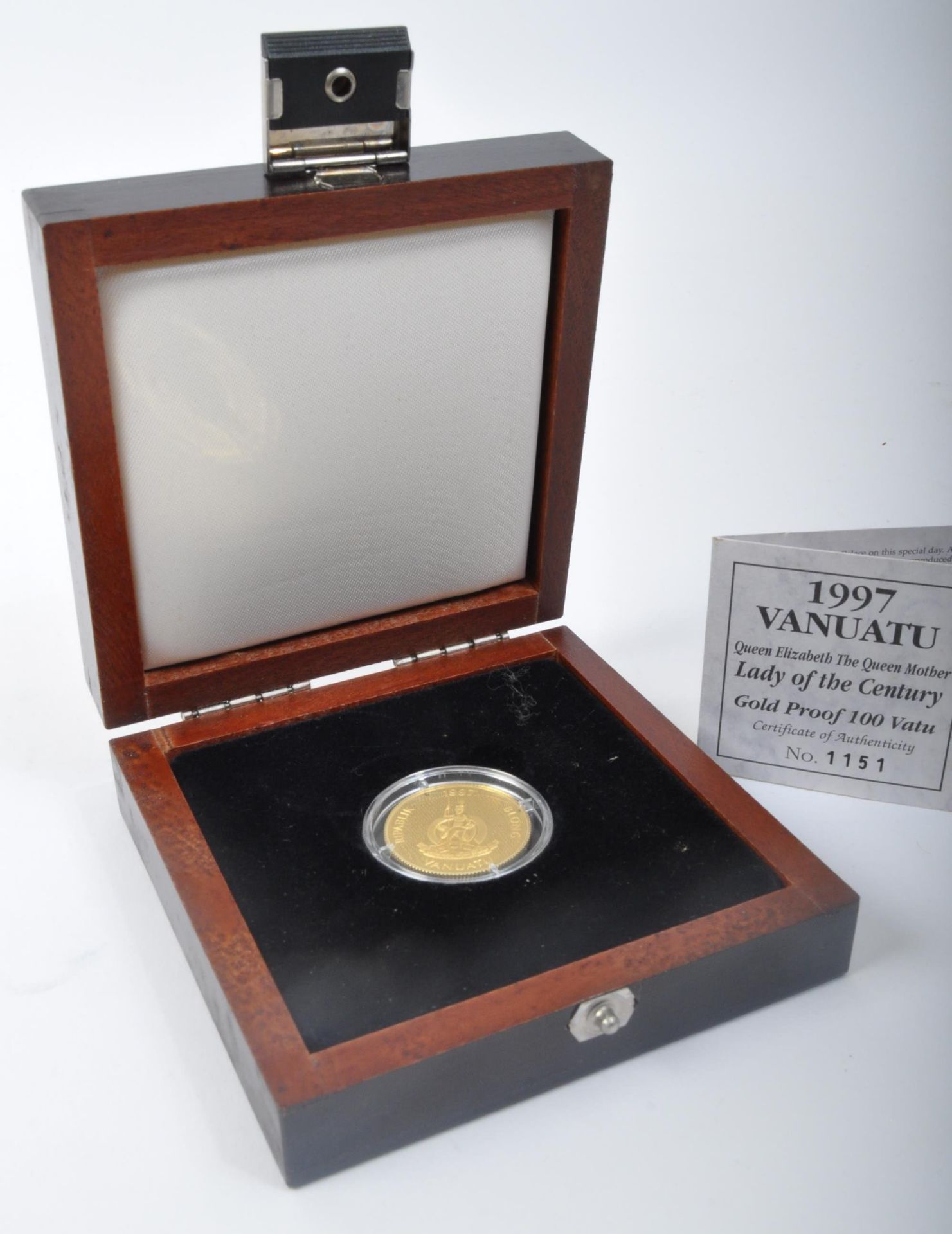 VANUATU 14CT GOLD PROOF 1997 100 VATU COIN