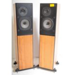 PAIR OF REGA EL8 FLOOR STANDING TEAK SPEAKERS