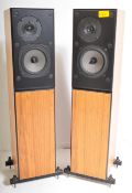 PAIR OF REGA EL8 FLOOR STANDING TEAK SPEAKERS