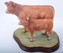 BORDER FINE ARTS - LIMOUSIN COW & CALF - NOS FIGURE