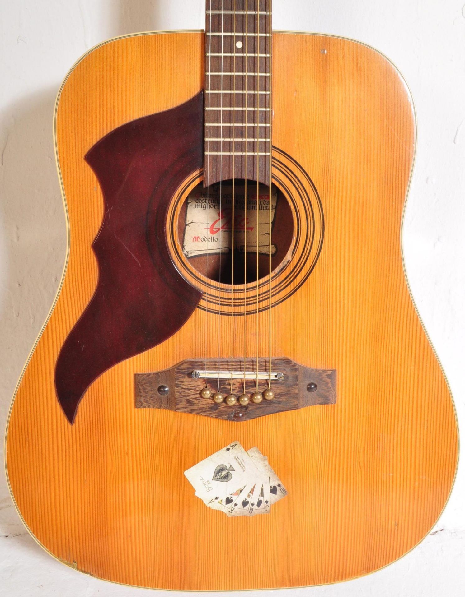 VINTAGE EKO LEFT HANDED ACOUSTIC GUITAR - Image 3 of 5