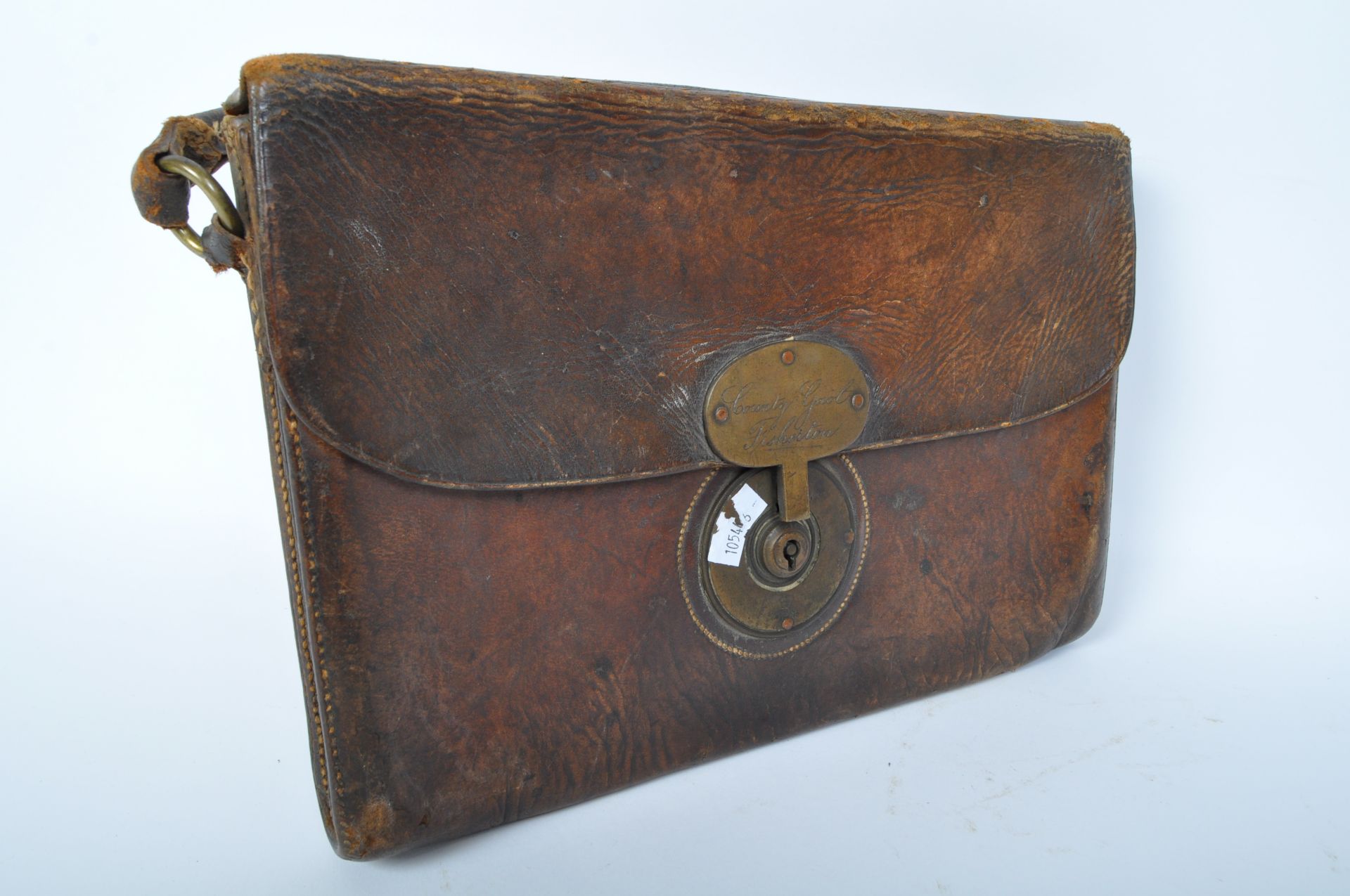 20TH CENTURY LEATHER JAIL COURT CARRIER SATCHELL BAG - Image 2 of 5