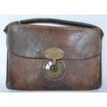 20TH CENTURY LEATHER JAIL COURT CARRIER SATCHELL BAG