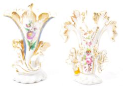 PAIR OF EARLY 20TH CENTURY GERMAN SHAPED VASES