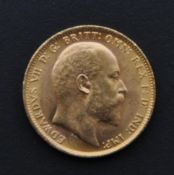 1906 KING EDWARD VII 22CT GOLD SOVEREIGN COIN