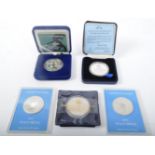 ASSORTMENT OF PROOF STERLING SILVER & 999 COMEMMORATIVE COINS