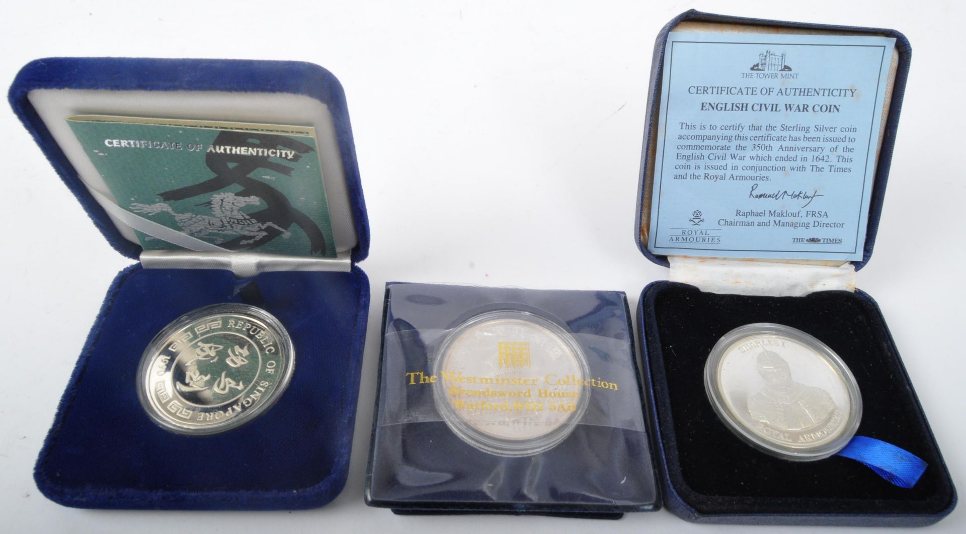 ASSORTMENT OF PROOF STERLING SILVER & 999 COMEMMORATIVE COINS - Image 6 of 6