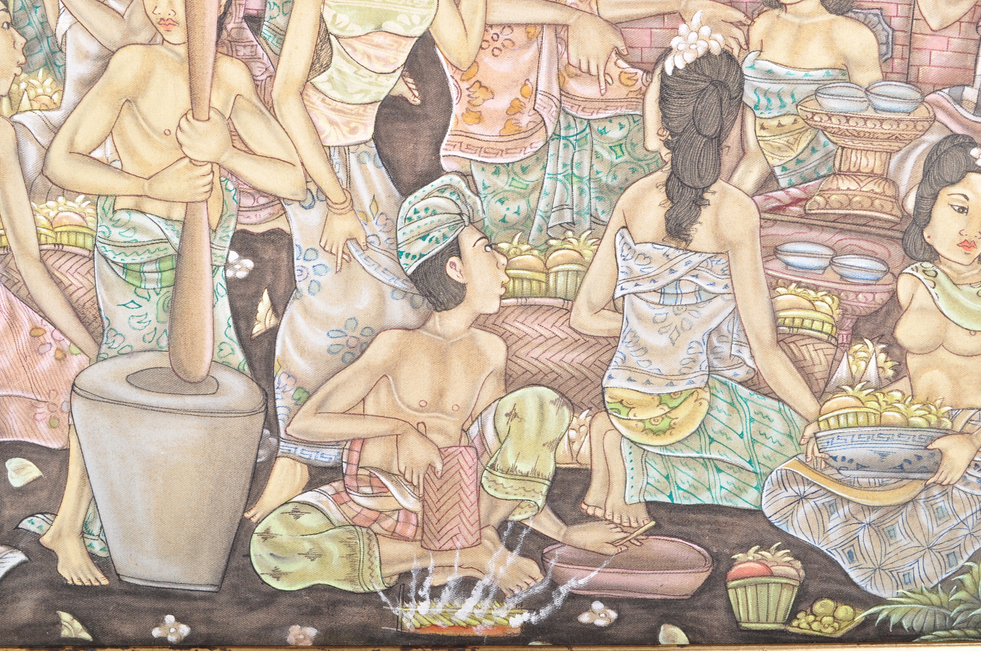 20TH CENTURY INDONESIAN BALINESE PAINTING - Bild 4 aus 5