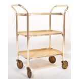 RETRO 1960'S GILT METAL BUTLERS HOSTESS SERVING TROLLEY