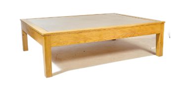 LARGE CONTEMPORARY OAK GLAZED COFFEE TABLE