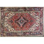 MID 20TH CENTURY PERSIAN ISLAMIC HERIZ FLOOR CARPET RUG