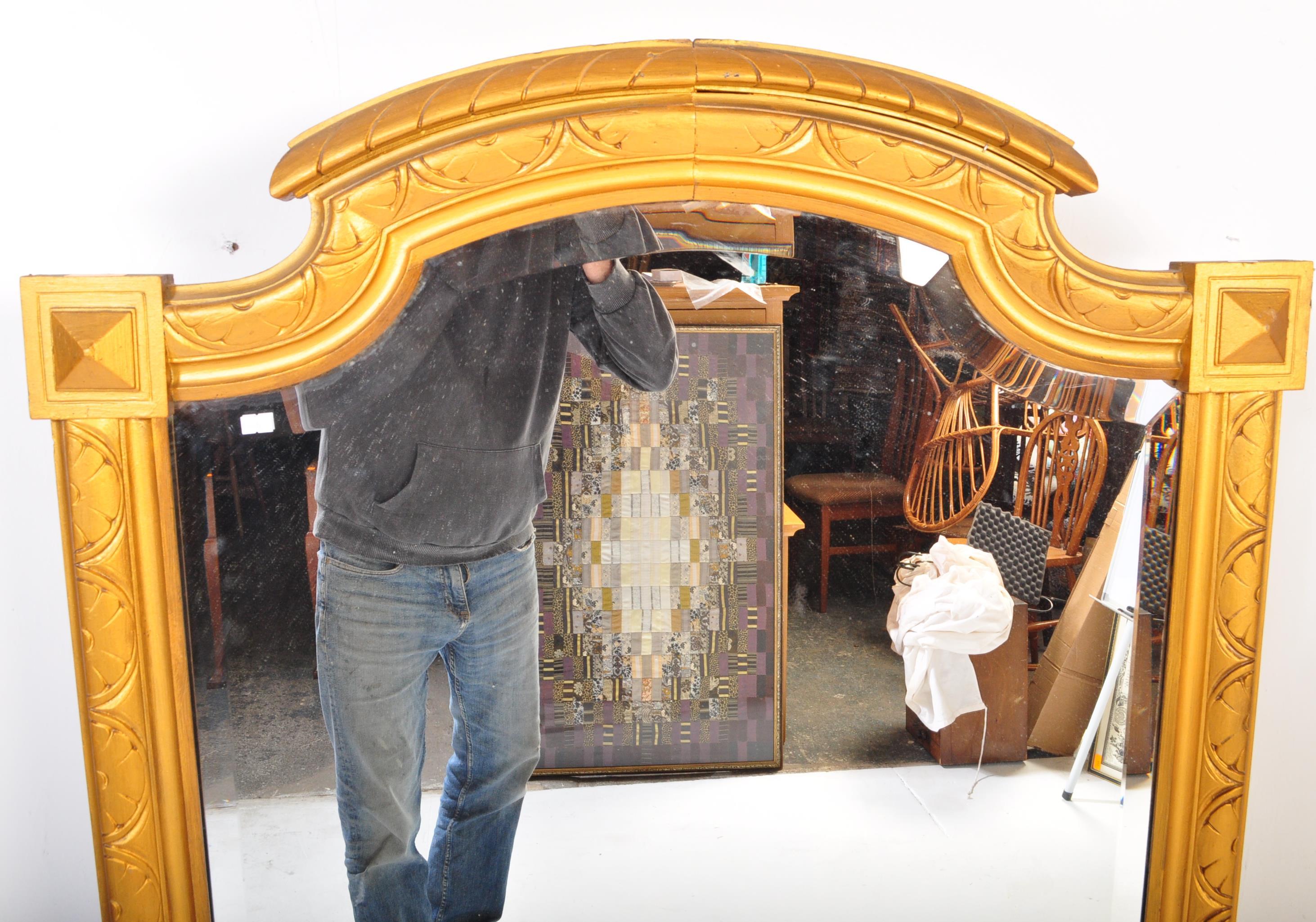 CIRCA 1920S GILT WOODEN BEVELLED EDGE MIRROR - Bild 3 aus 5