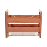 MANNER OF GUY ROGERS TEAK WOOD DANISH MAGAZINE RACK