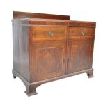 EDWARDIAN MAHOGANY & LINE INLAID LINEN CHEST CUPBOARD