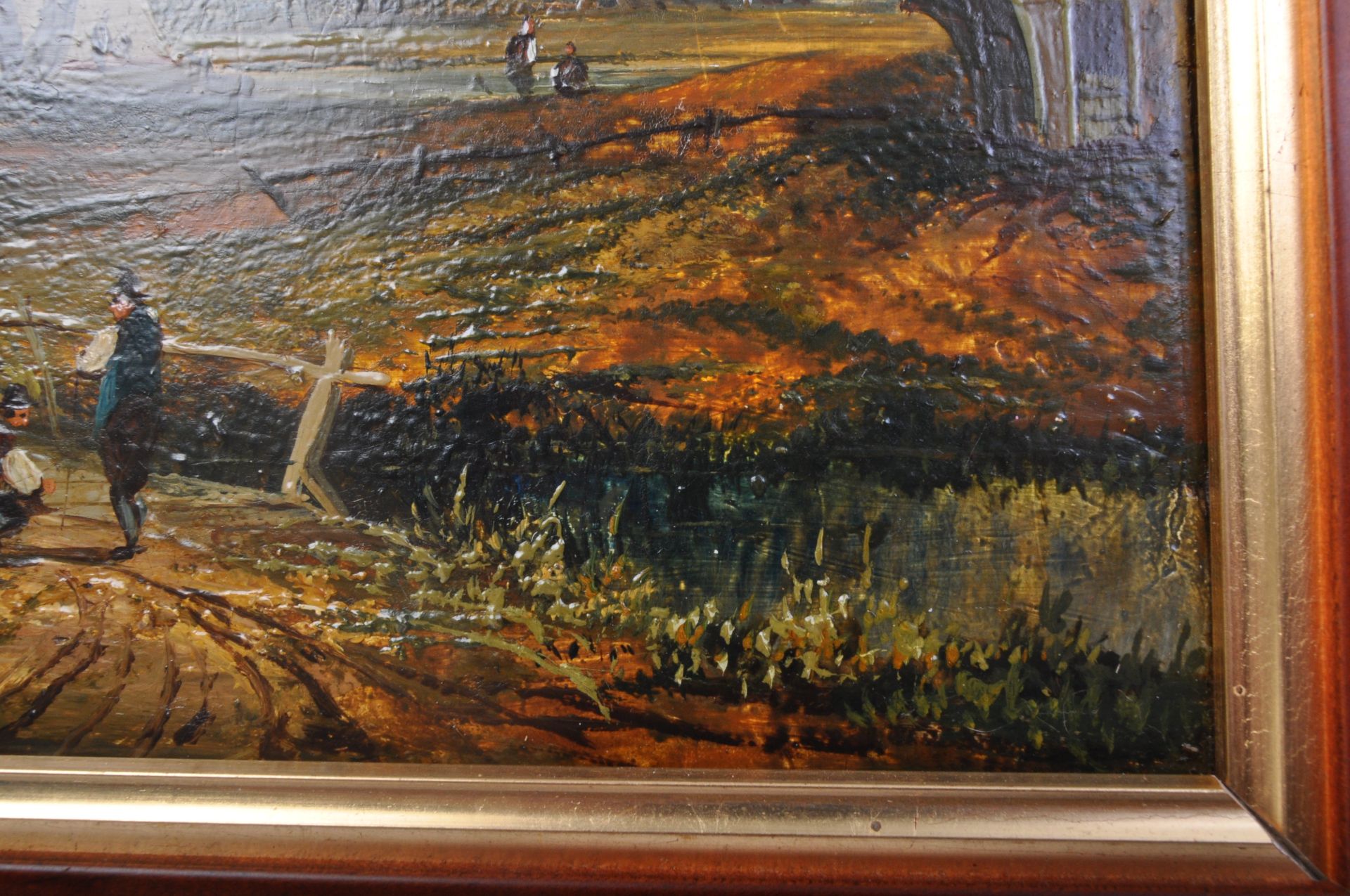 LATE 19TH CENTURY OIL ON BOARD PAINTING - SALISBURY CATHEDRAL - Image 3 of 5
