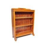 1920's GOLDEN OAK JACOBEAN REVIVAL OPEN WINDOW BOOKCASE