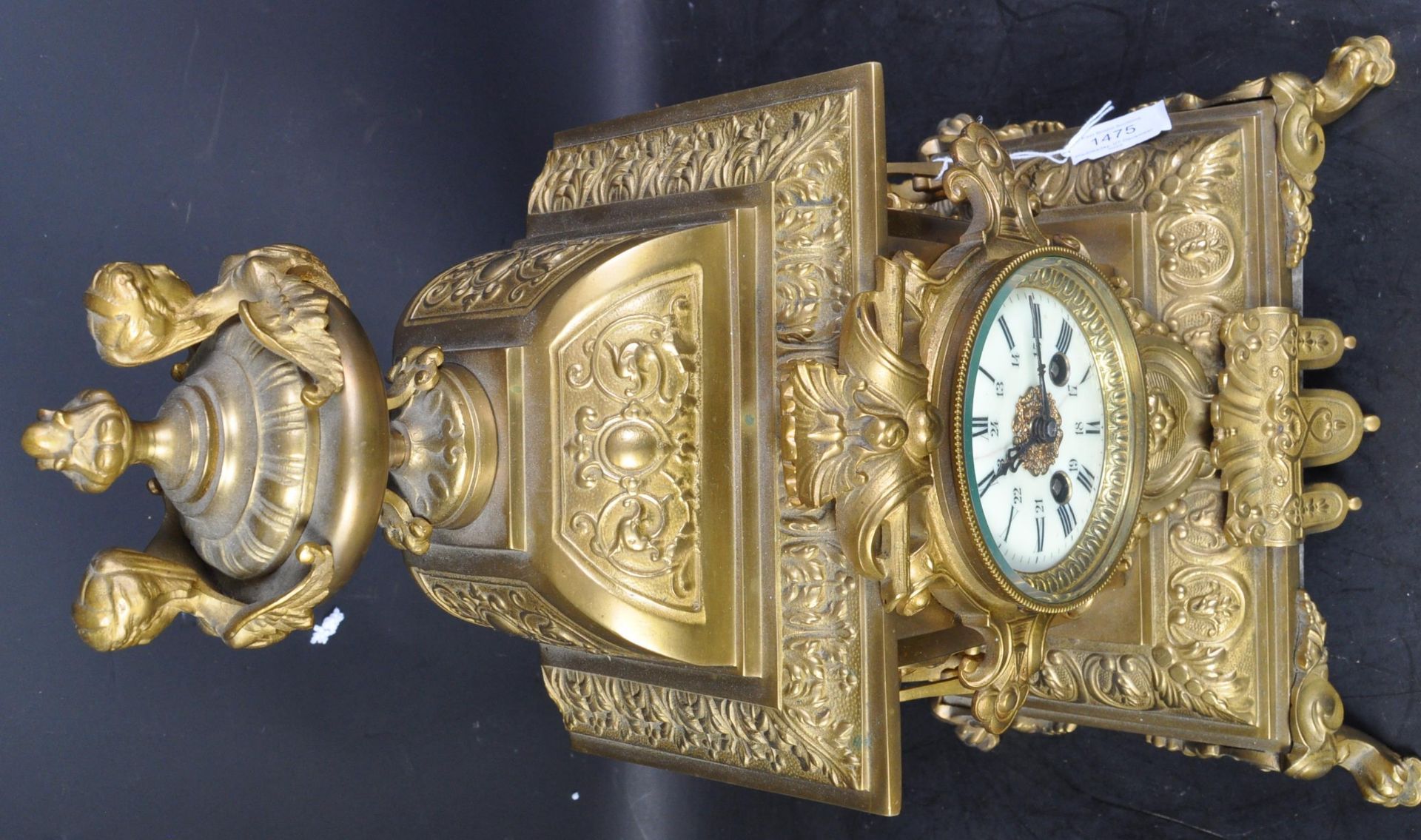 20TH CENTURY LOUIS XIV STYLE GILT BRASS MANTEL CLOCK - Image 5 of 5