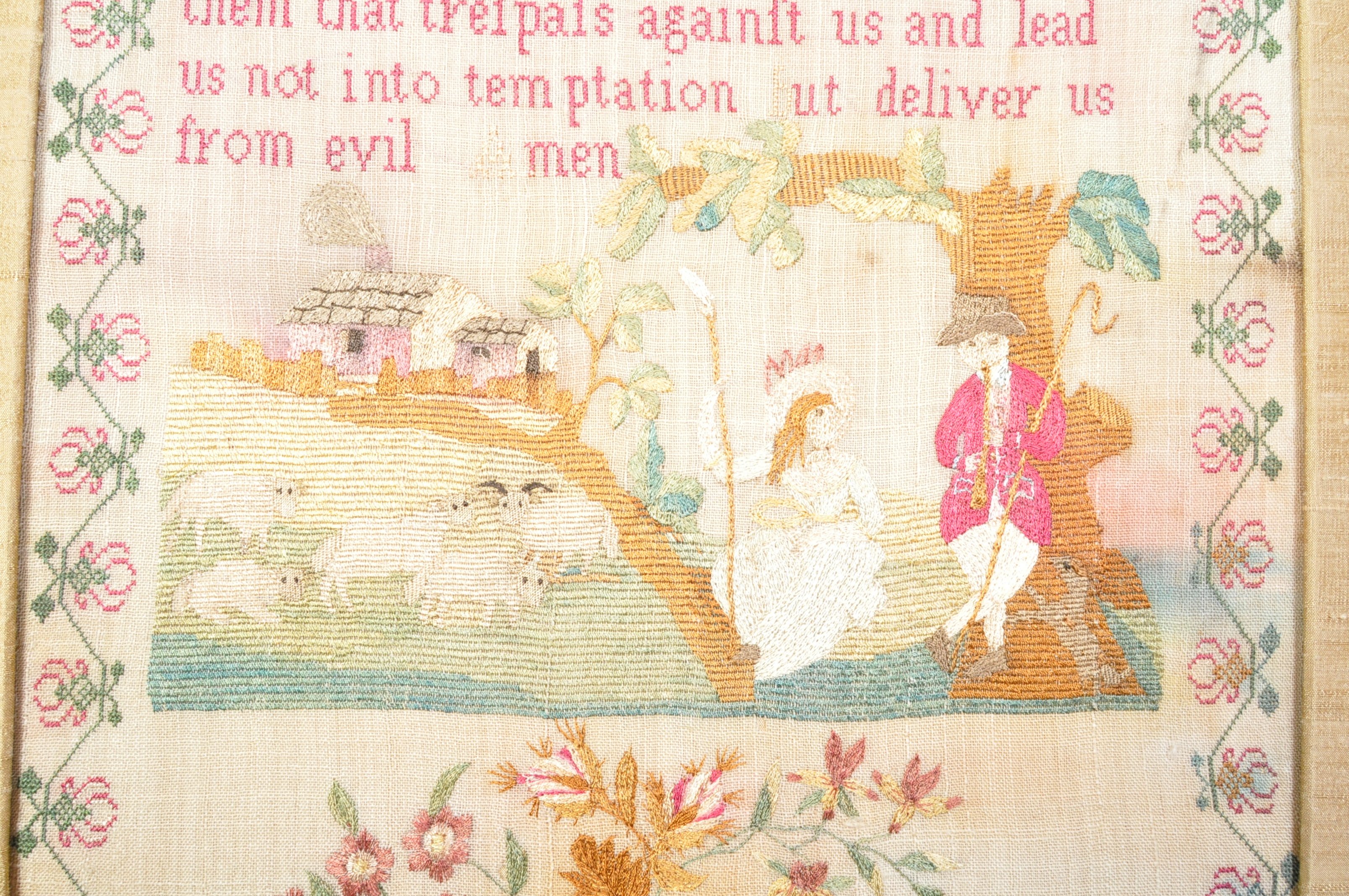 GEORGE III NEEDLEWORK SAMPLER BY NANNY LEACH 1793 - Bild 3 aus 5