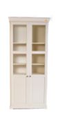 CONTEMPORARY PAINTED GLAZED BOOKCASE CABINET