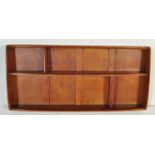 MID CENTURY ERCOL LIGHT ELM WALL PLATE RACK