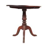 18TH CENTURY GEORGE IIII FLAME MAHOGANY TILT TOP TABLE