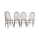 ERCOL QUAKER BEECH & ELM WINDSOR DINING CHAIRS