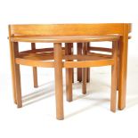 NATHAN TEAK WOOD - CIRCLES PATTERN TRINITY NEST OF TABLES