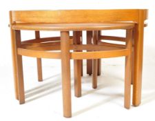NATHAN TEAK WOOD - CIRCLES PATTERN TRINITY NEST OF TABLES
