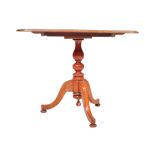 19TH CENTURY GEORGE III MAHOGANY TILT TOP WINE LOO TABLE