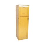 VINTAGE RETRO YELLOW PEDESTAL CABINET