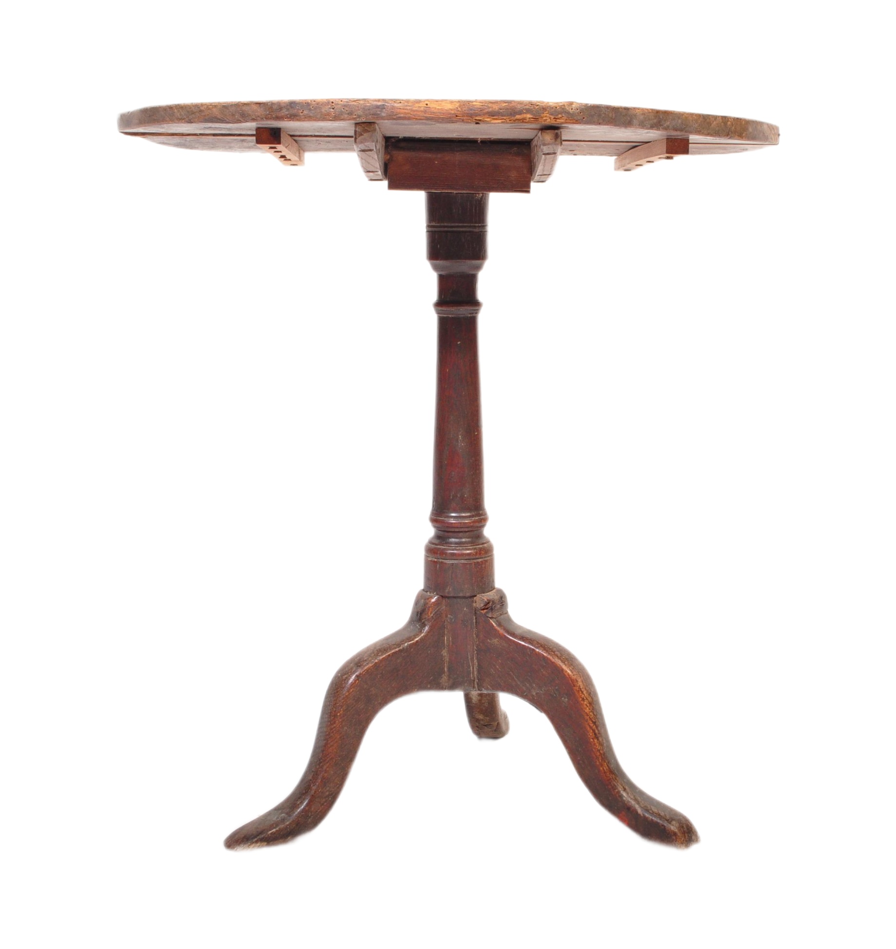 18TH CENTURY GEORGE II OAK TILT TOP BREAKFAST LOO TABLE